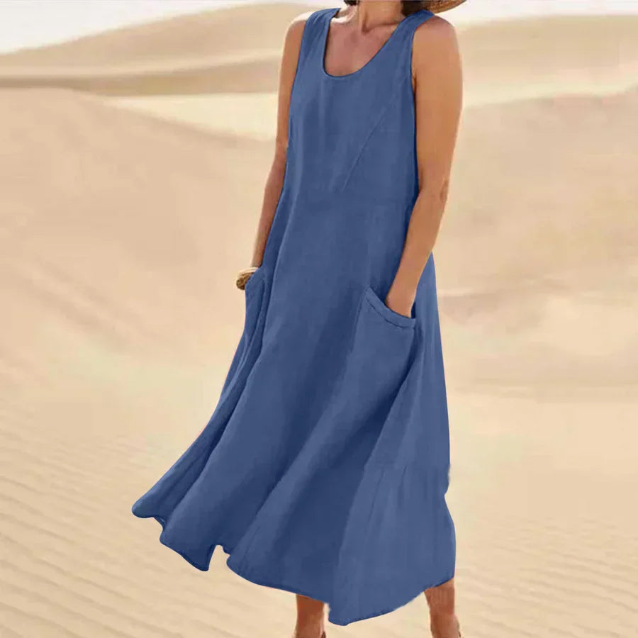 Sleeveless dress for ladies