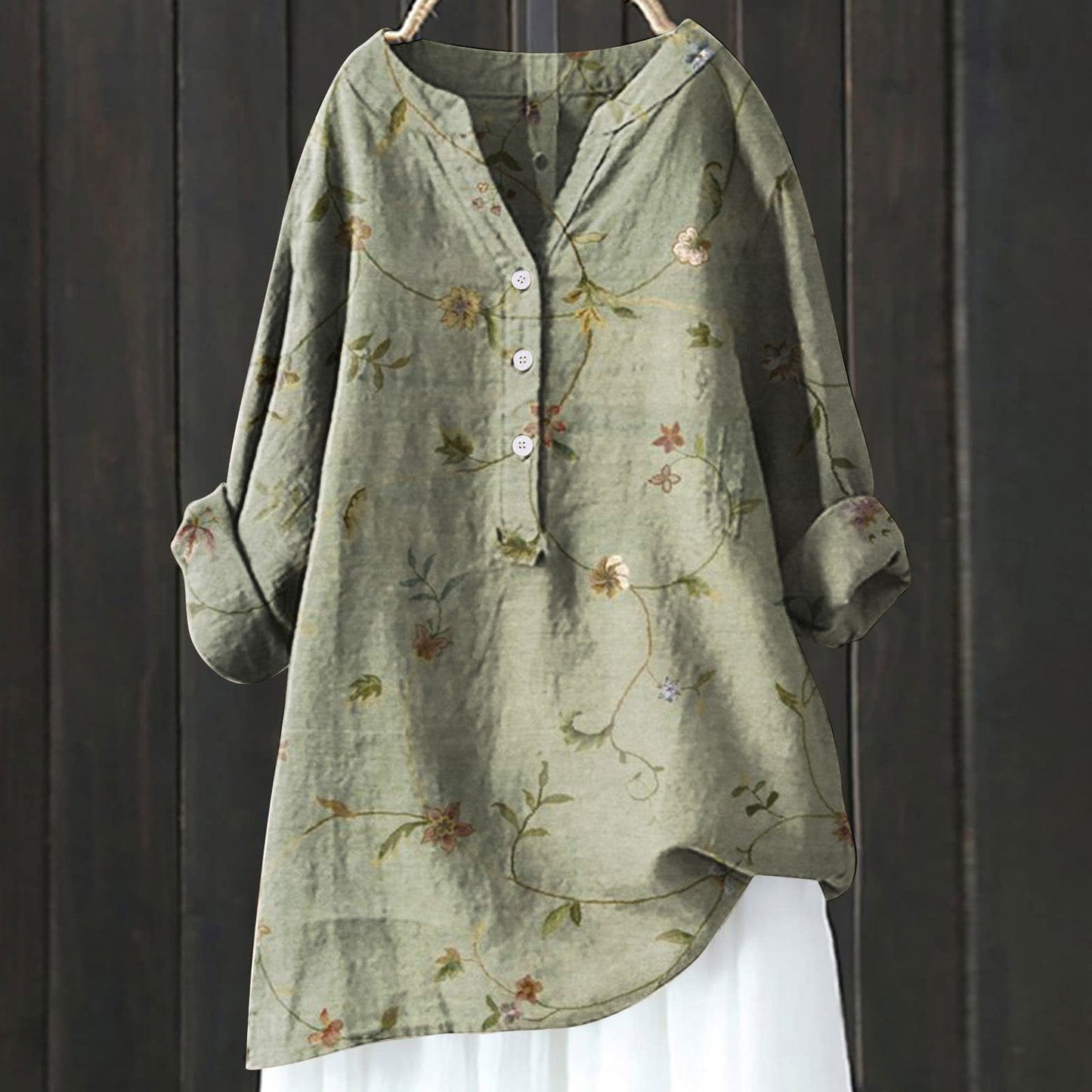 Mc | Flower Shirt Dress