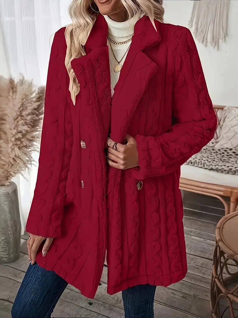 Amélie | Women's Soft, Solid-Color Thermal Coat with Long Sleeves Chic