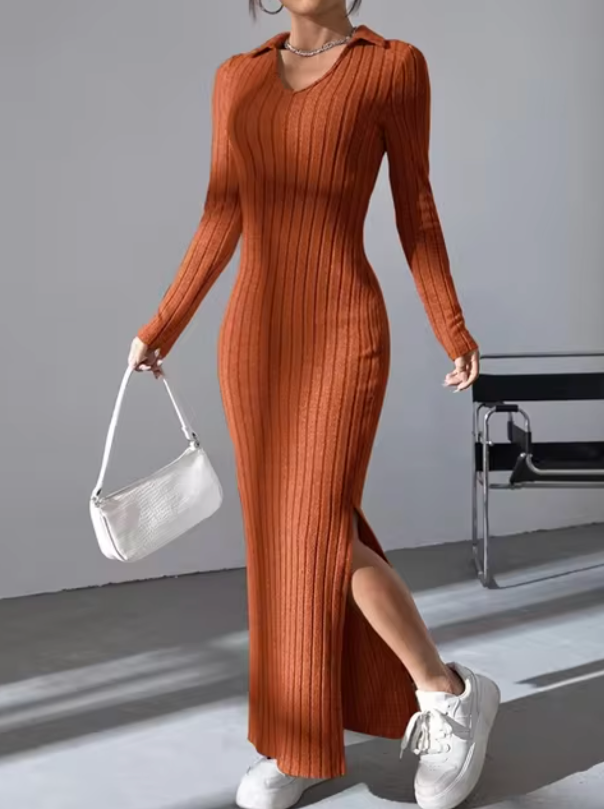 LP | Casual, long knit dress