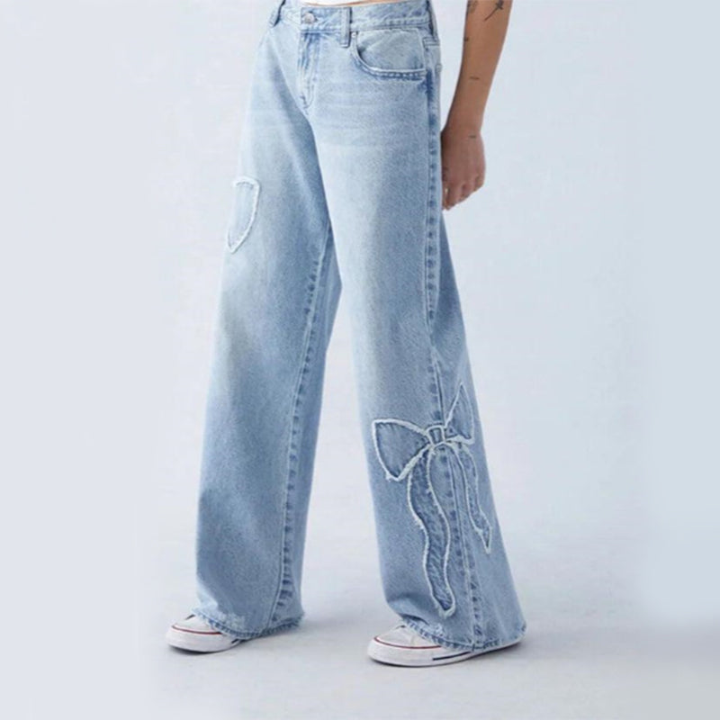 Yen - Street design butterfly jeans