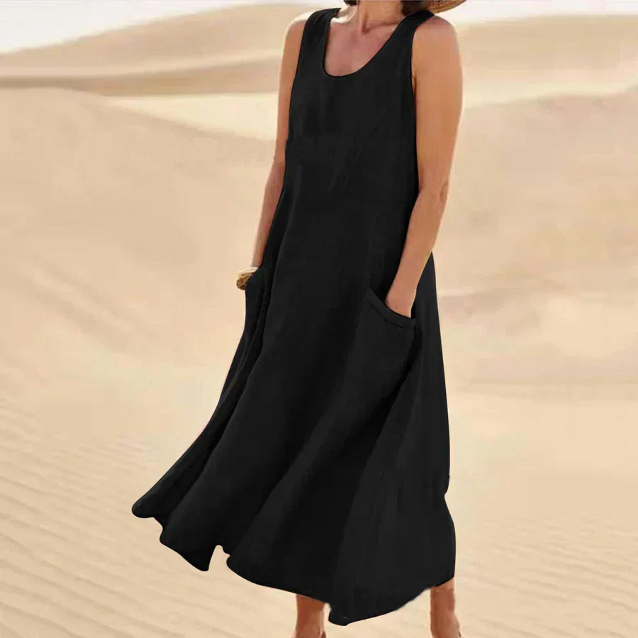 Sleeveless dress for ladies