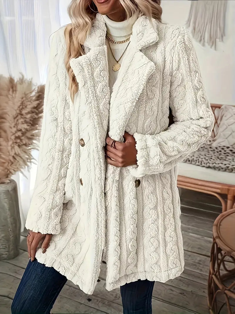 Amélie | Women's Soft, Solid-Color Thermal Coat with Long Sleeves Chic