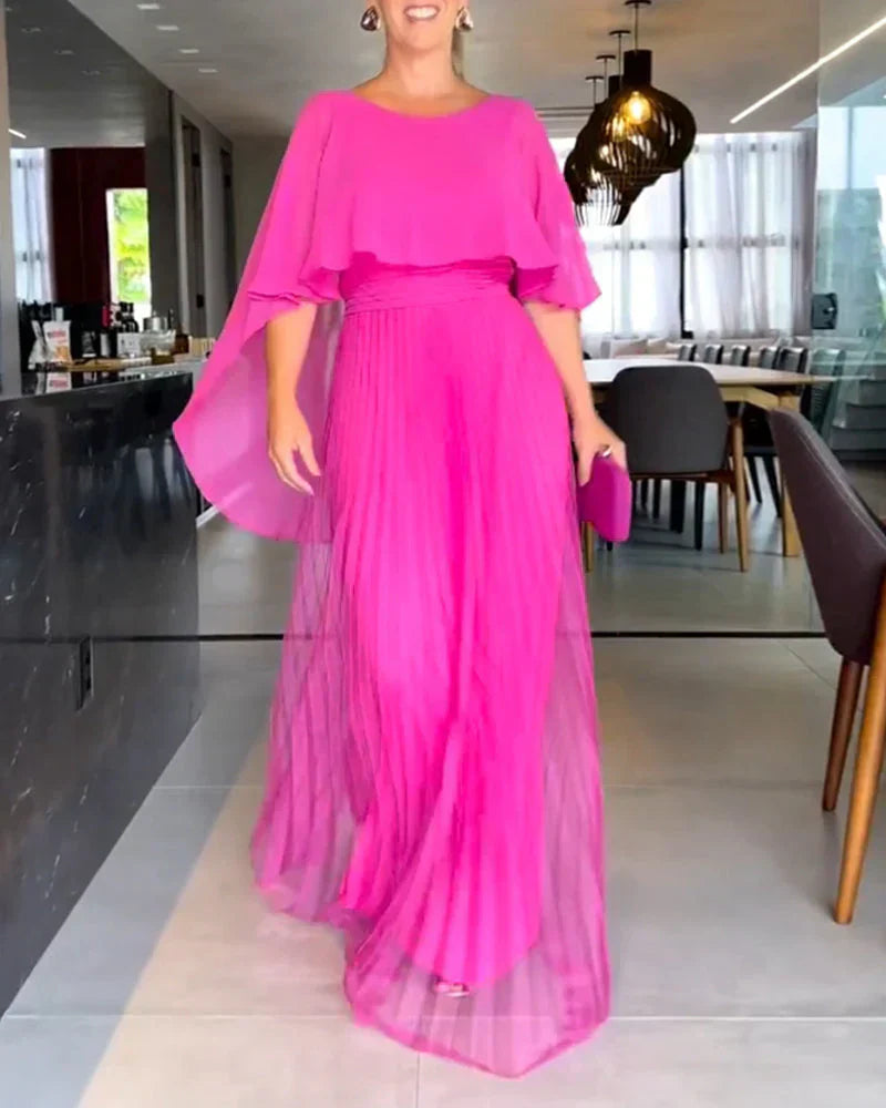 Beatrice - Maxi abito elegante con scollo rotondo