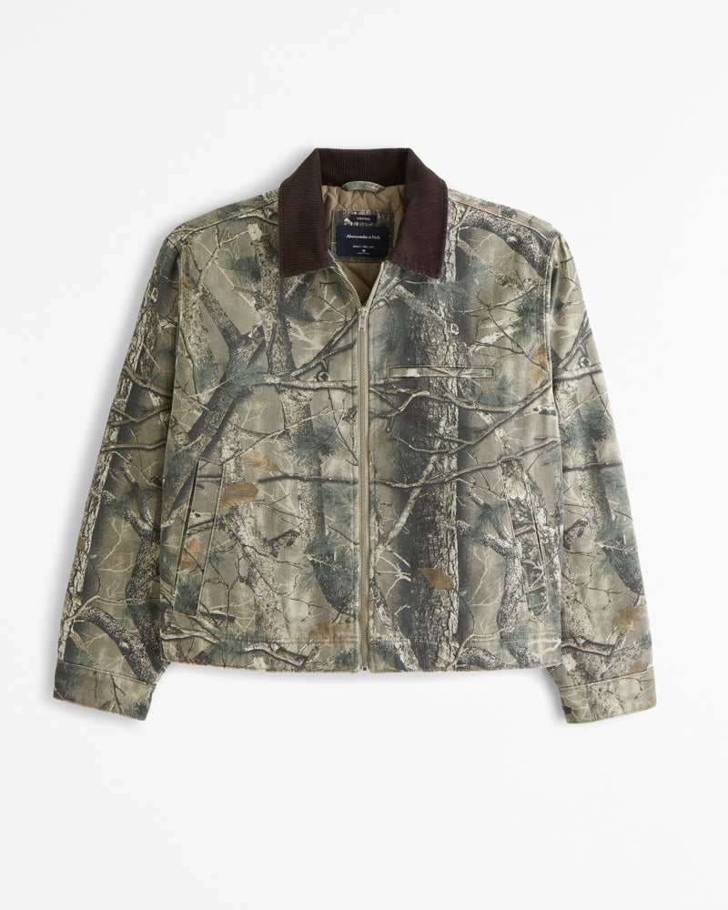Short Work Jacket with Zipper