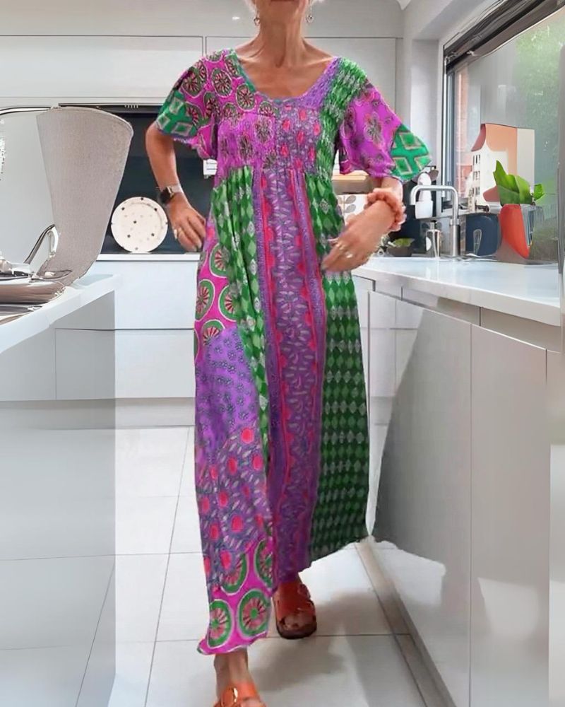 LD | Bohemian dress with paisley pattern