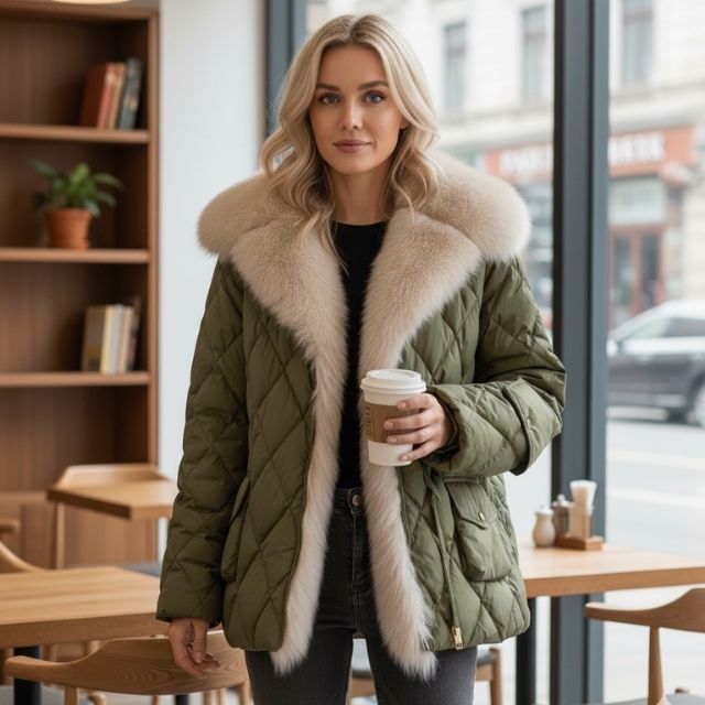 Adeline | Women's Warm Jacket with Chic Duck Down Lining