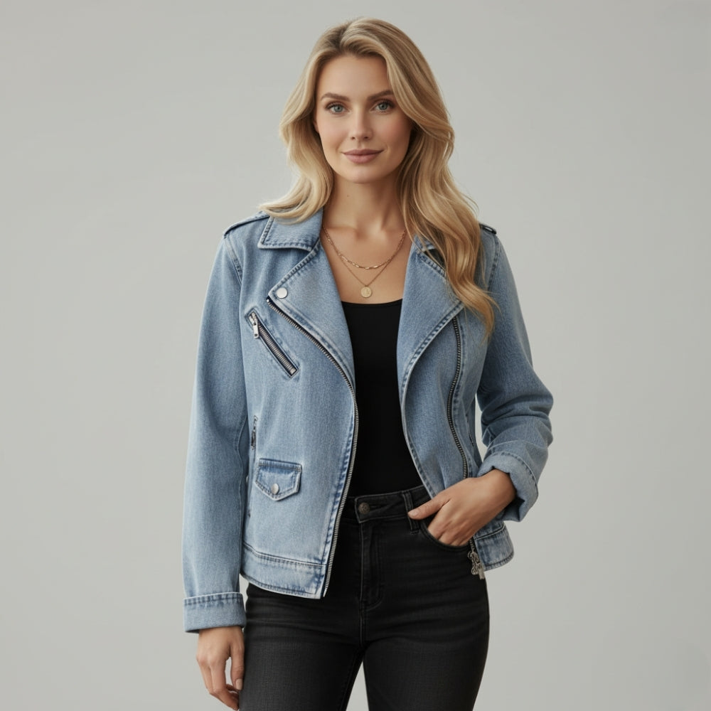 Aerin | Chic and Comfortable Women's Washed Denim Jacket