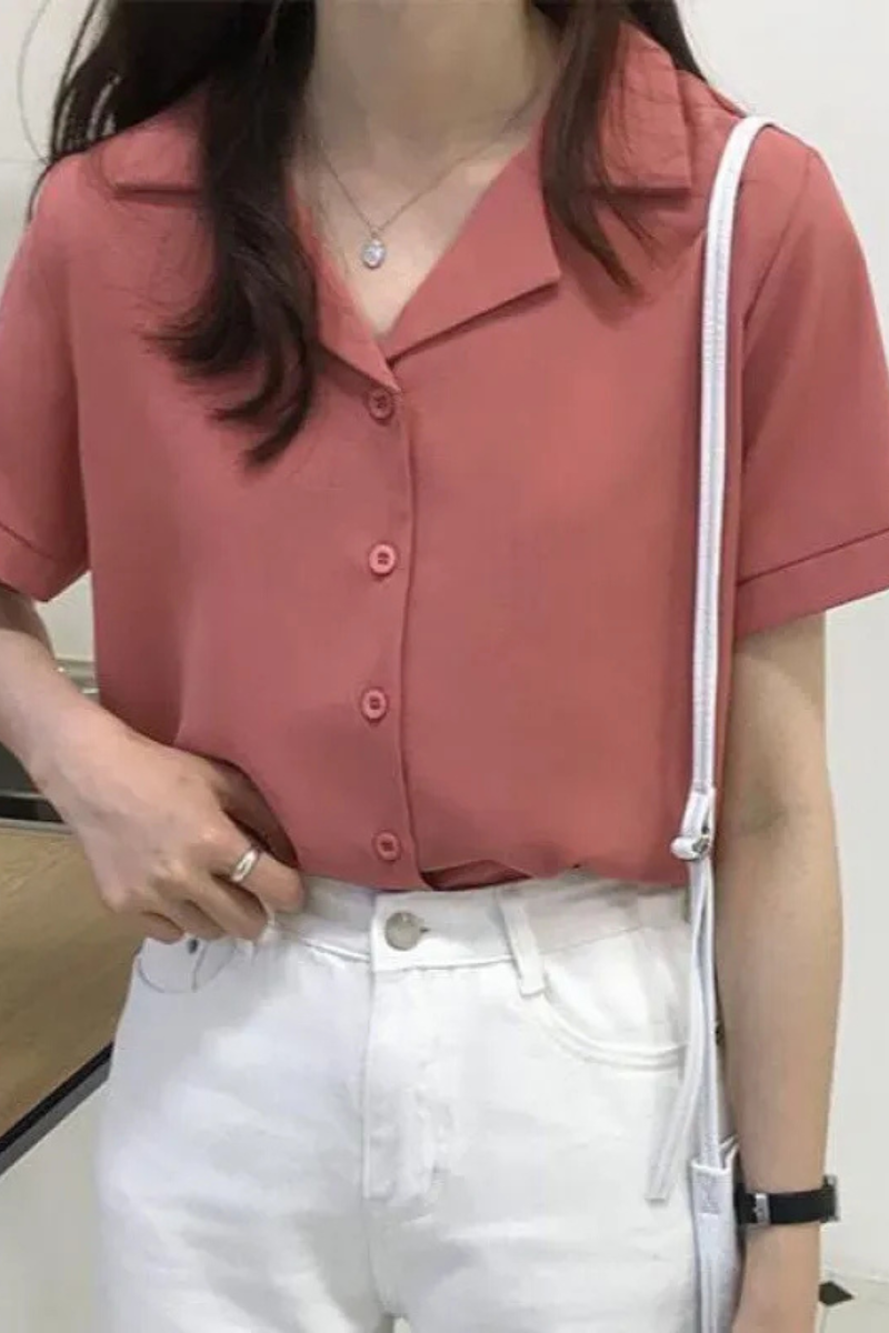 Ailani | Women's white chiffon shirt