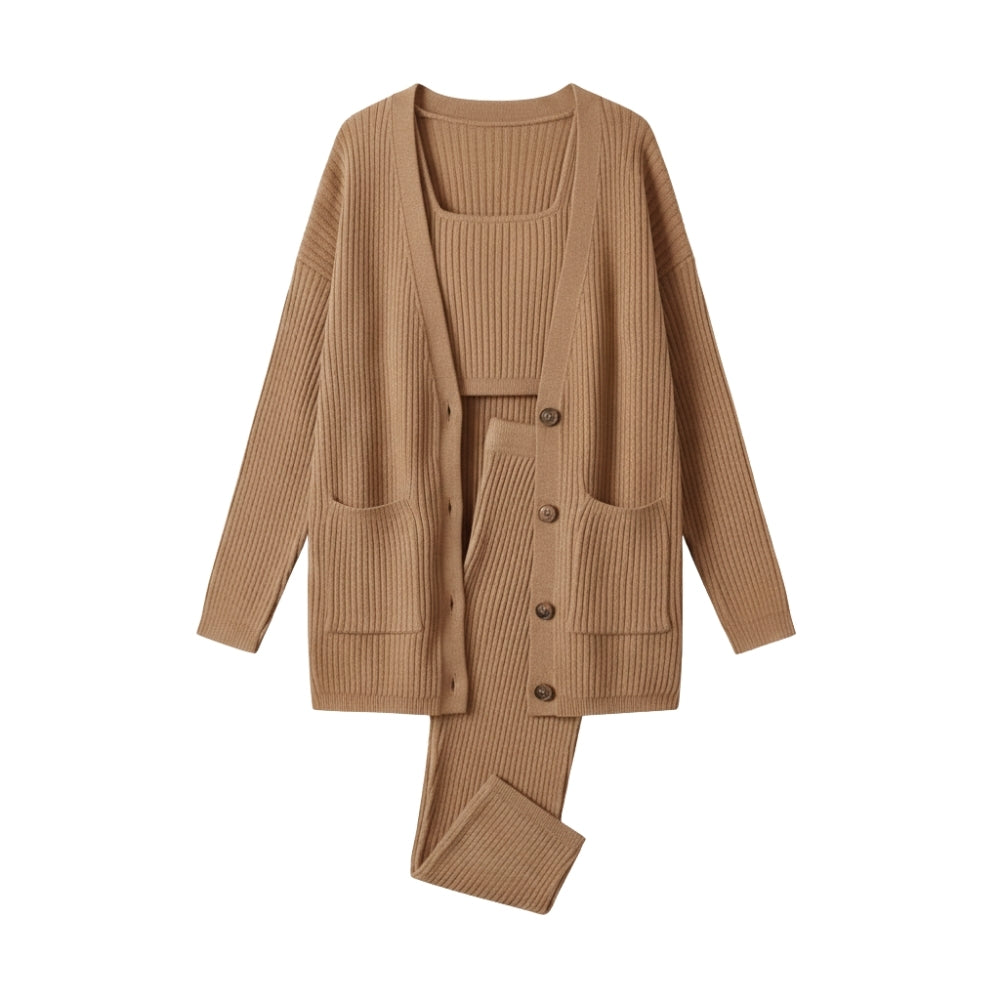 Arden | Three-Piece Women’s Set – Cardigan, Vest & Trousers
