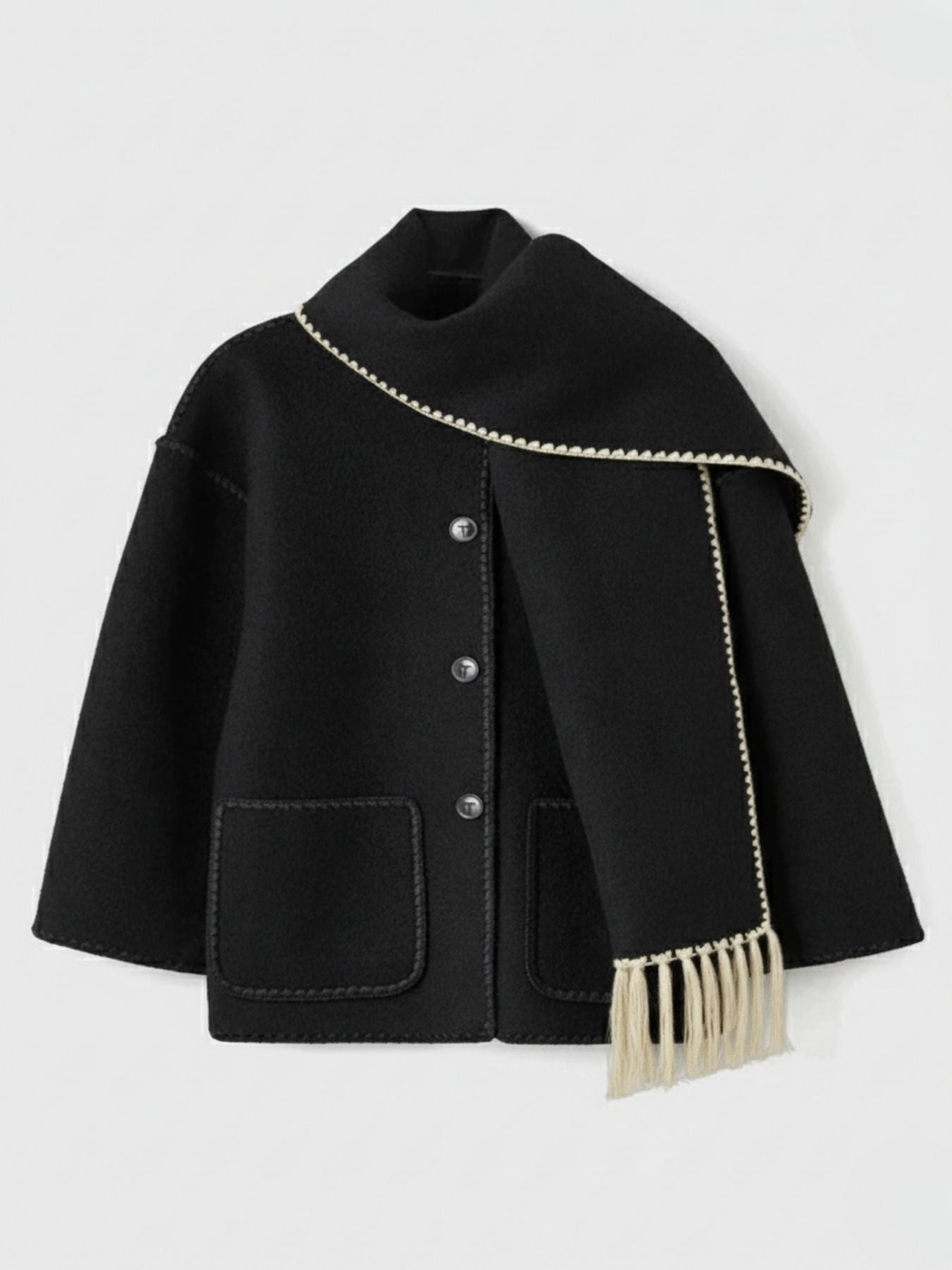 Atidu | Women's Formal Jacket with Scarf Chic and Comfortable