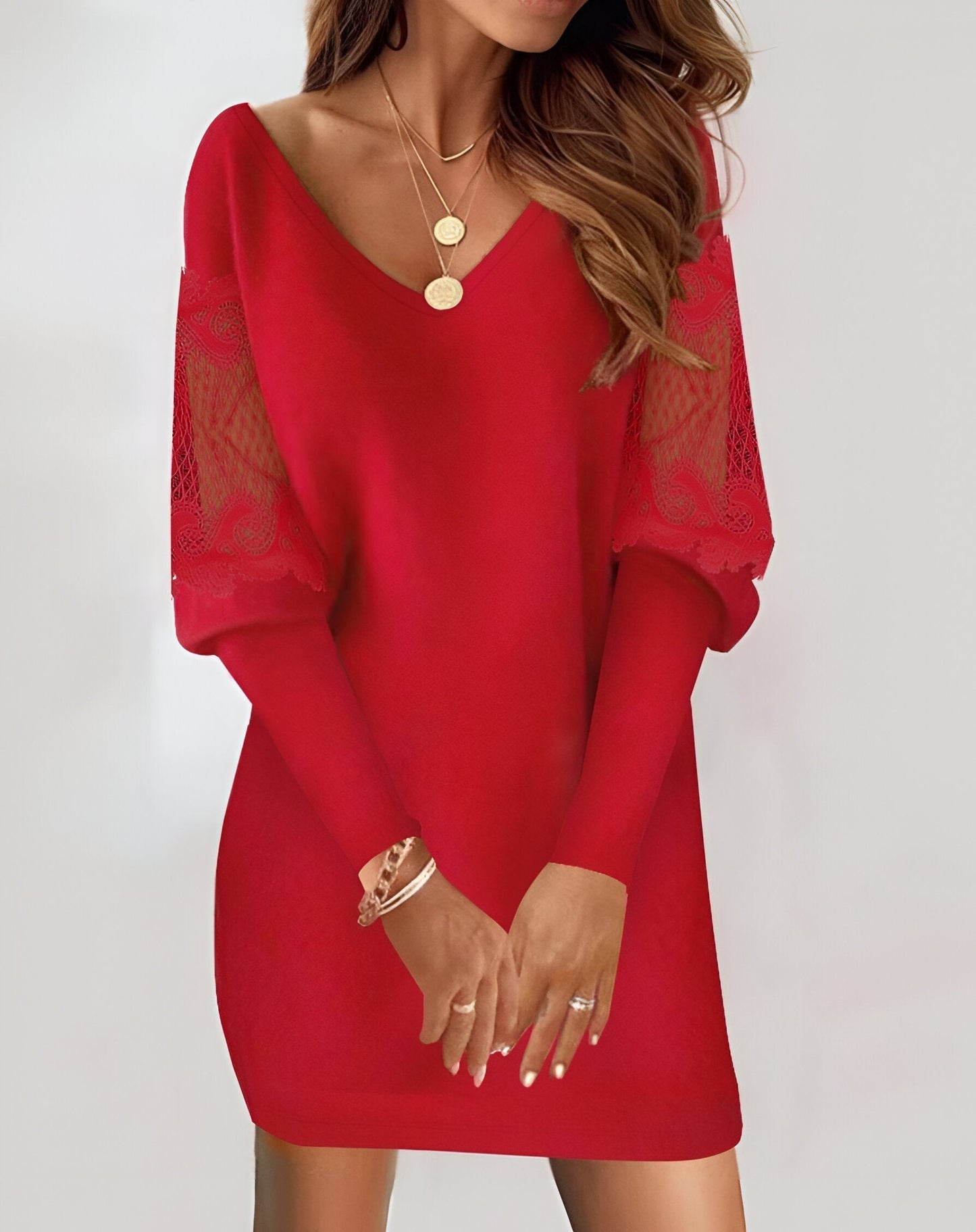 Eszter | Elegant long-sleeved midi dress