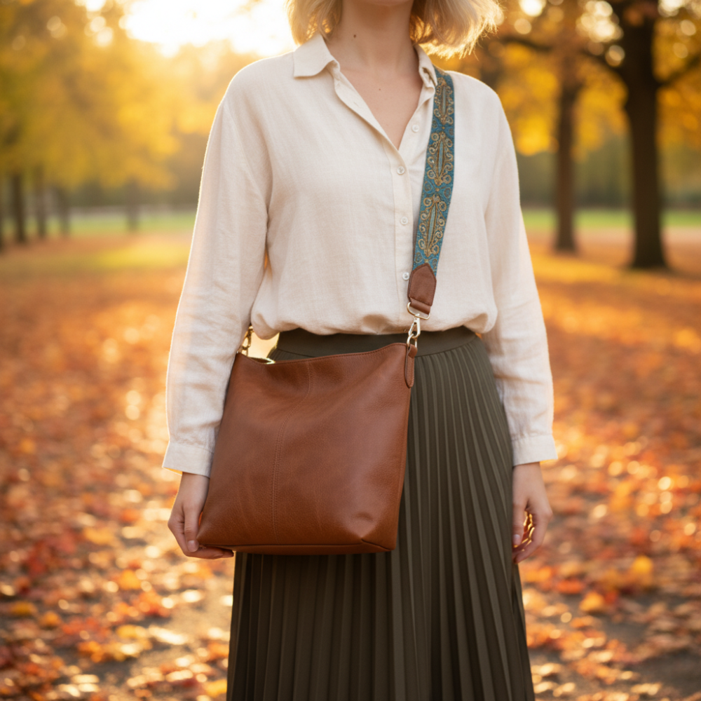Chelsey's Vintage Charm | Leather Shoulder Bag
