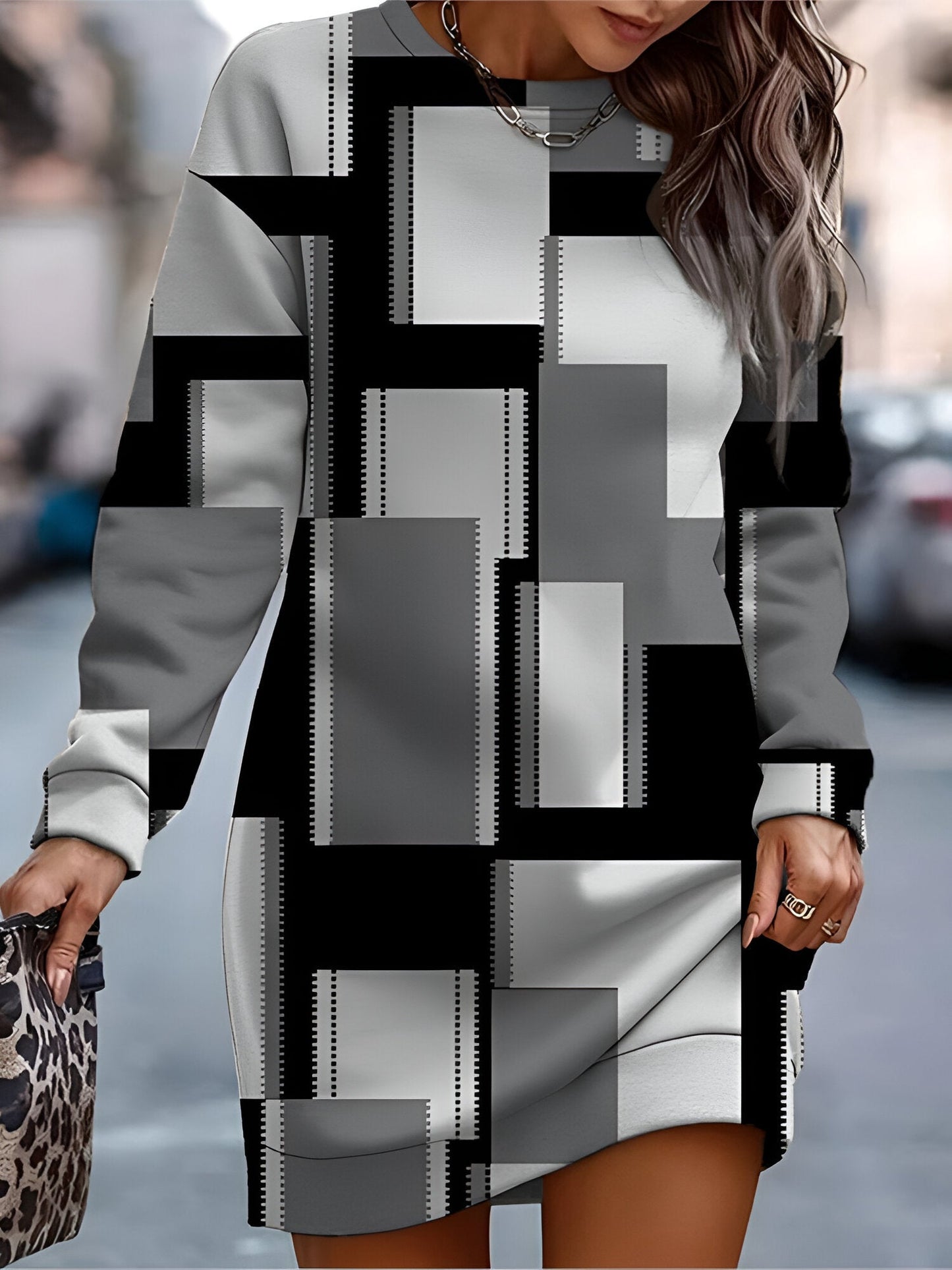 Mc | Comfortable-and-elegant-dress-in-fleece-oversize