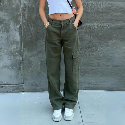 Anya - Women's tight button pants