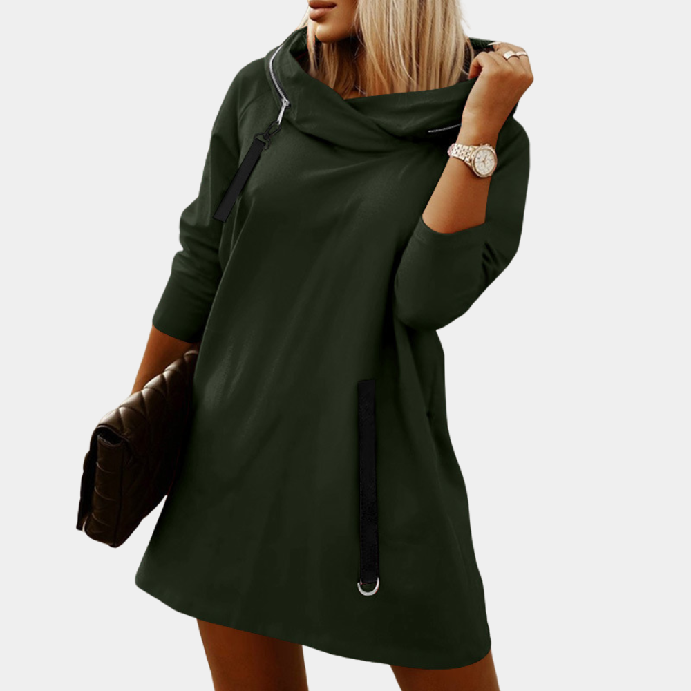 Mc | Elegant hooded dress for women
