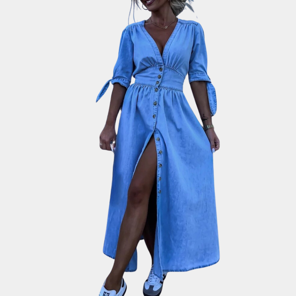 LP | Fashionable women's dress with button closure