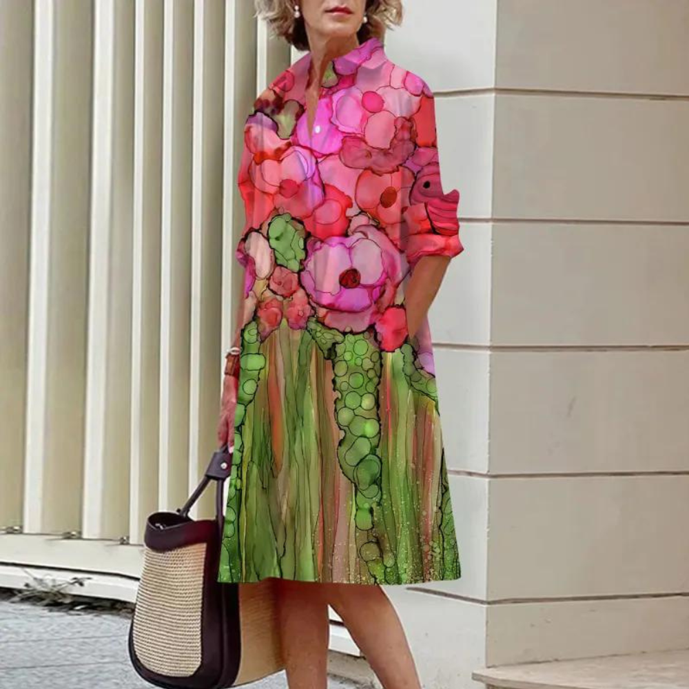 LP | Cheerful summer dress with watercolor print