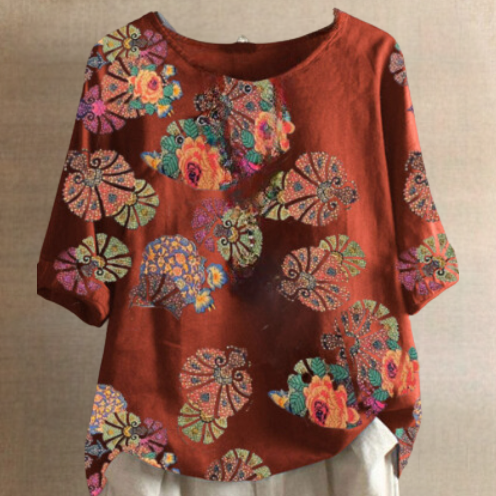 Clarisa - Trendy retro blouse for women