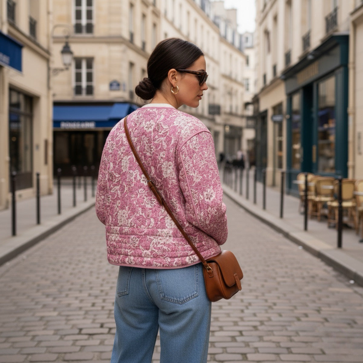 Sapphire | Women's floral-lined quilted jacket