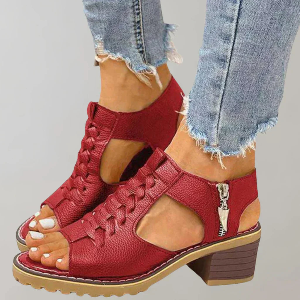Orthopedic sandals with heel