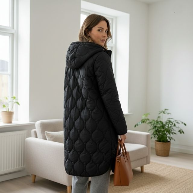 Danielle | Women's Patterned Parka with Hood Chic and Comfortable