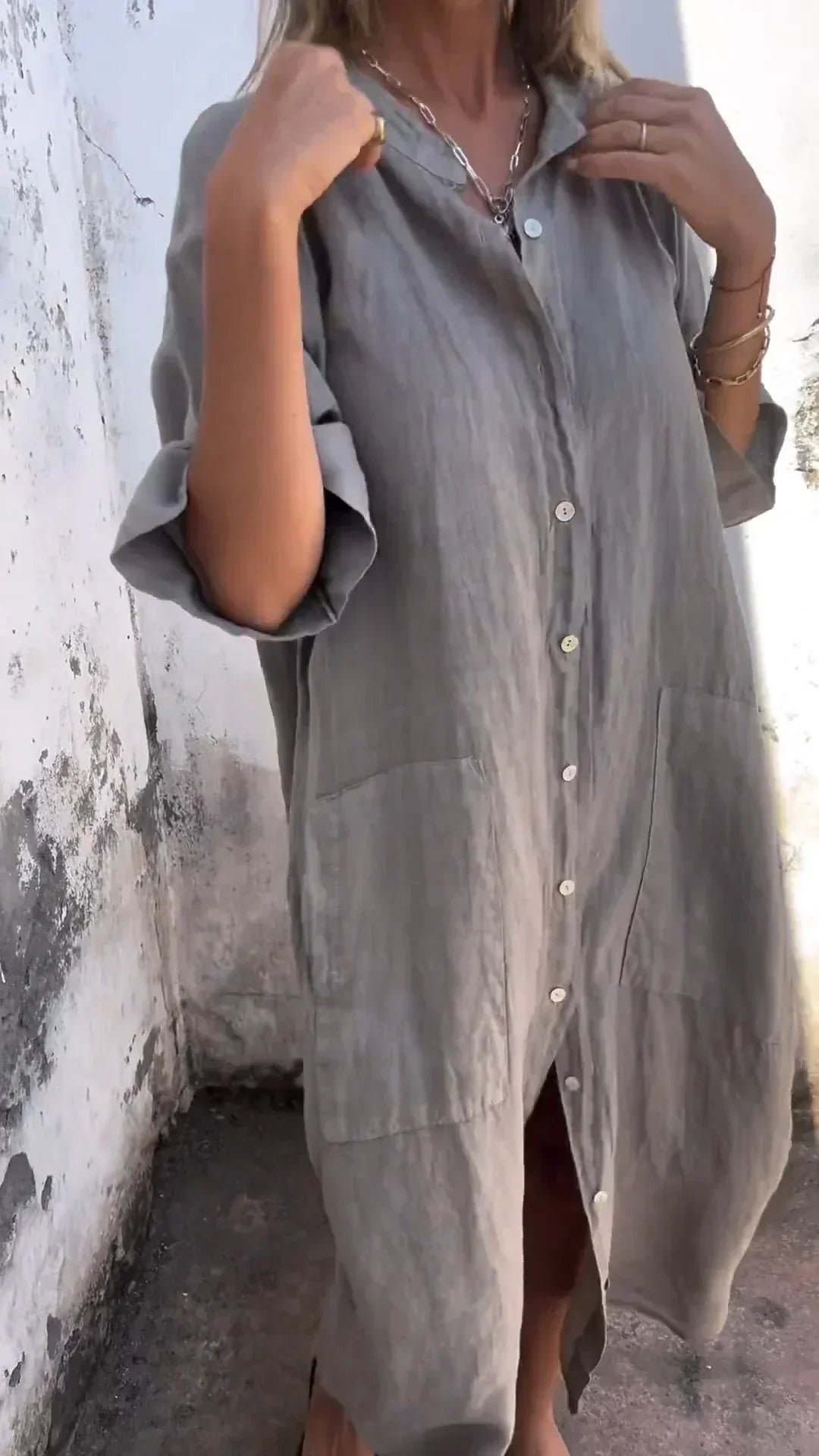 LP | Casual long dress shirt style