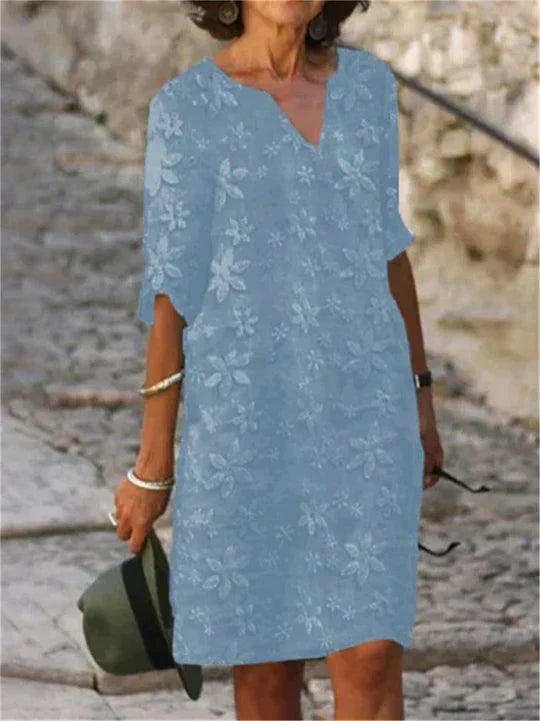 Liliana - Elegant Floral Midi Dress
