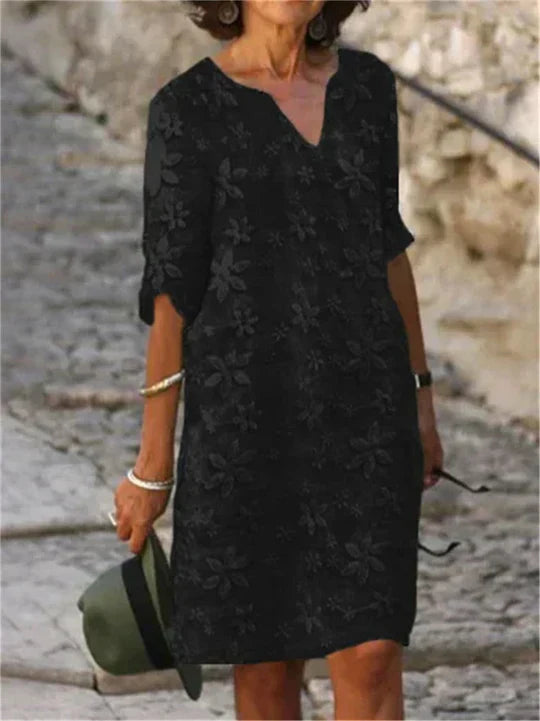 Liliana - Elegant Floral Midi Dress