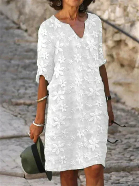 Liliana - Elegant Floral Midi Dress