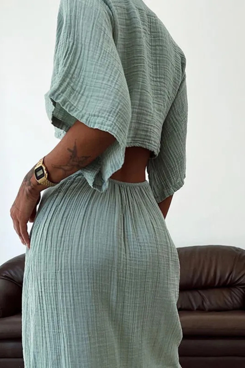 Elowyn | Summer Midriff V-neck Dress