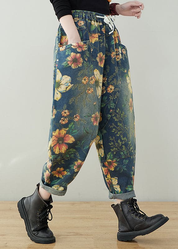Printed drawstring pants