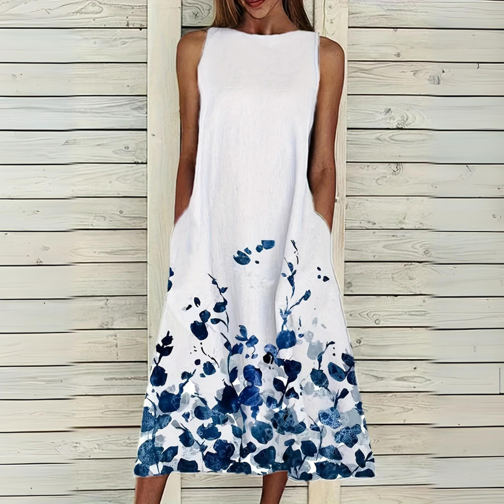 LP | Sleeveless elegant dress with floral print