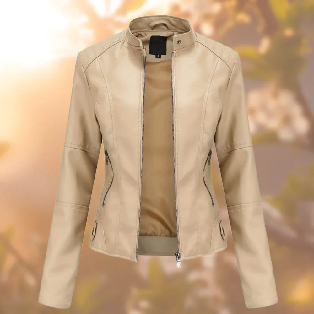 Halle | Elegant, Chic, and Comfortable Women's Leather Jacket