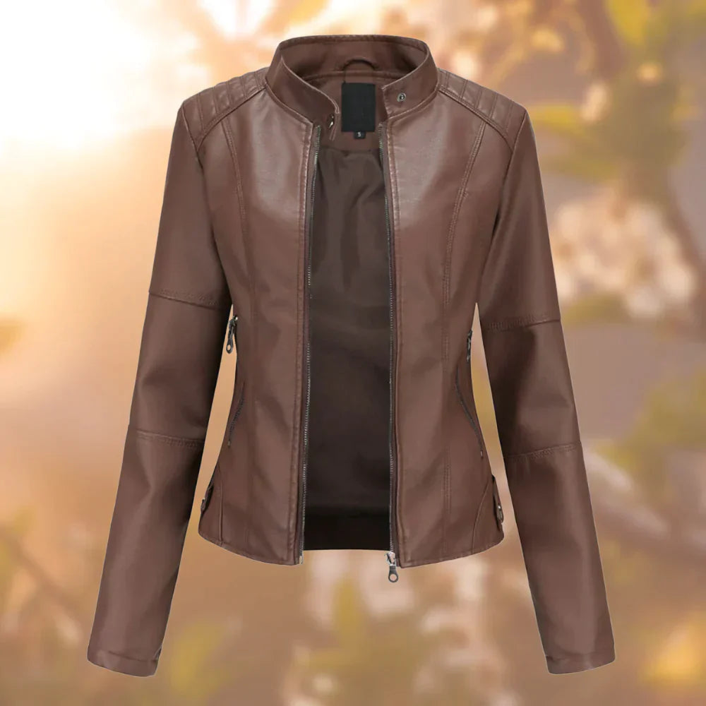 Halle | Elegant, Chic, and Comfortable Women's Leather Jacket