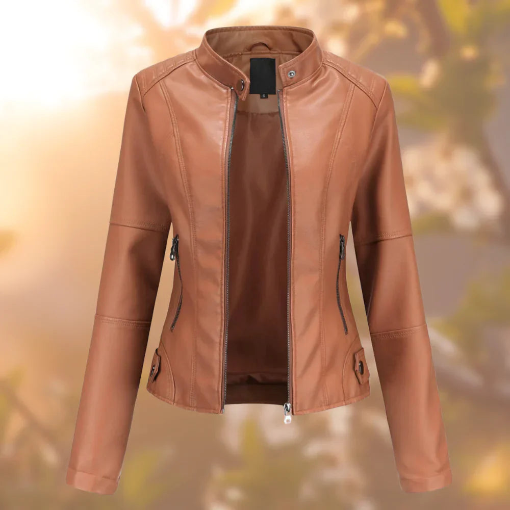 Halle | Elegant, Chic, and Comfortable Women's Leather Jacket