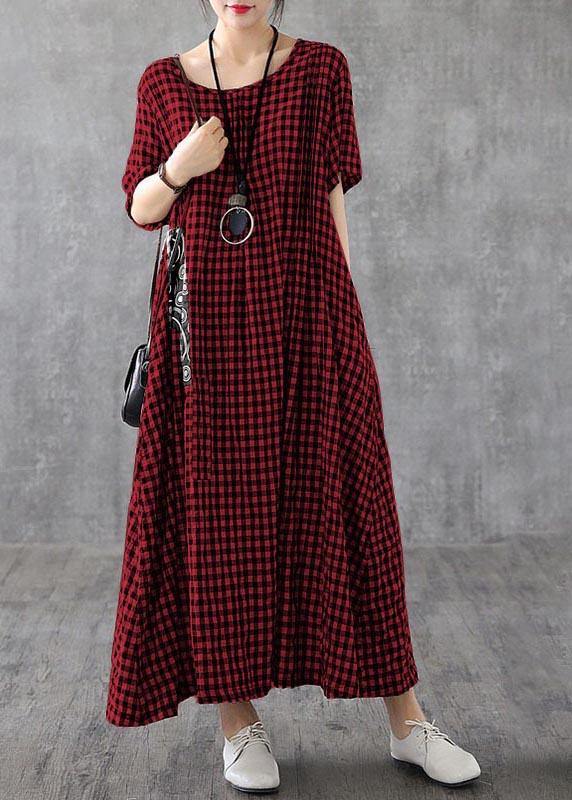 LP | Casual Long Summer Dress Checkered