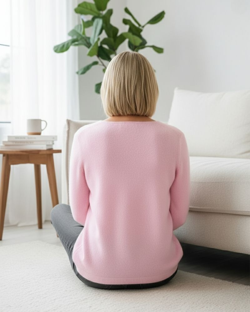 Mila | Women's Plain Long Sleeve Sweater Simple, Chic, and Comfortable