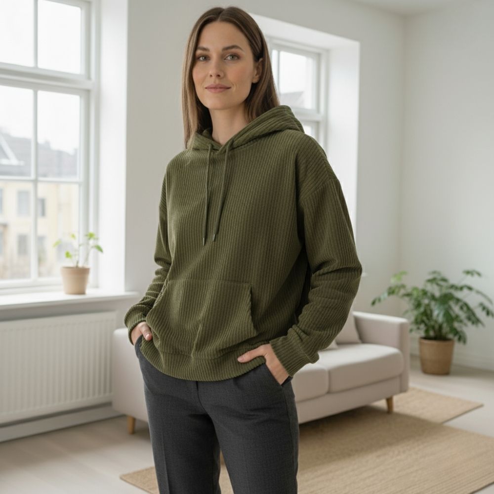 Janice | Chic and Comfortable Velvetron Velvet Hoodie for Women