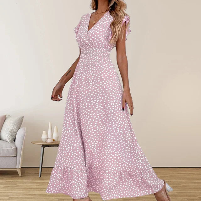 LP | Elegant Polka Dot Long Dress