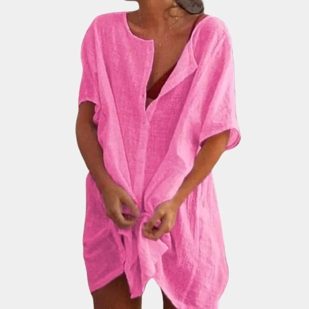 LP | Linen beach dress, fitted