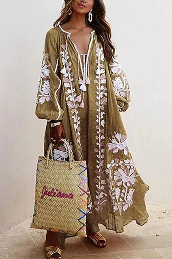LP | Maxi bohemian dress with floral print