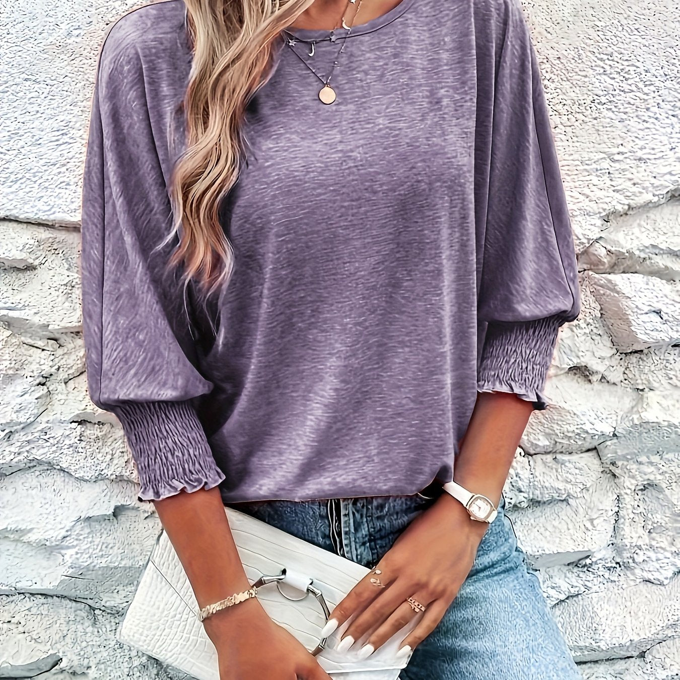 Cotton-blend T-Shirt - Casual crew neck and soft fabric