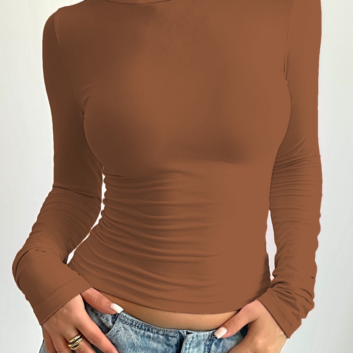 Cotton blend T-shirt - Round neck and soft shape