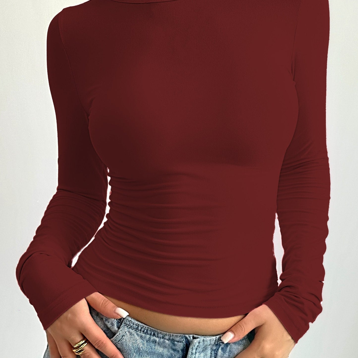 Cotton blend T-shirt - Round neck and soft shape