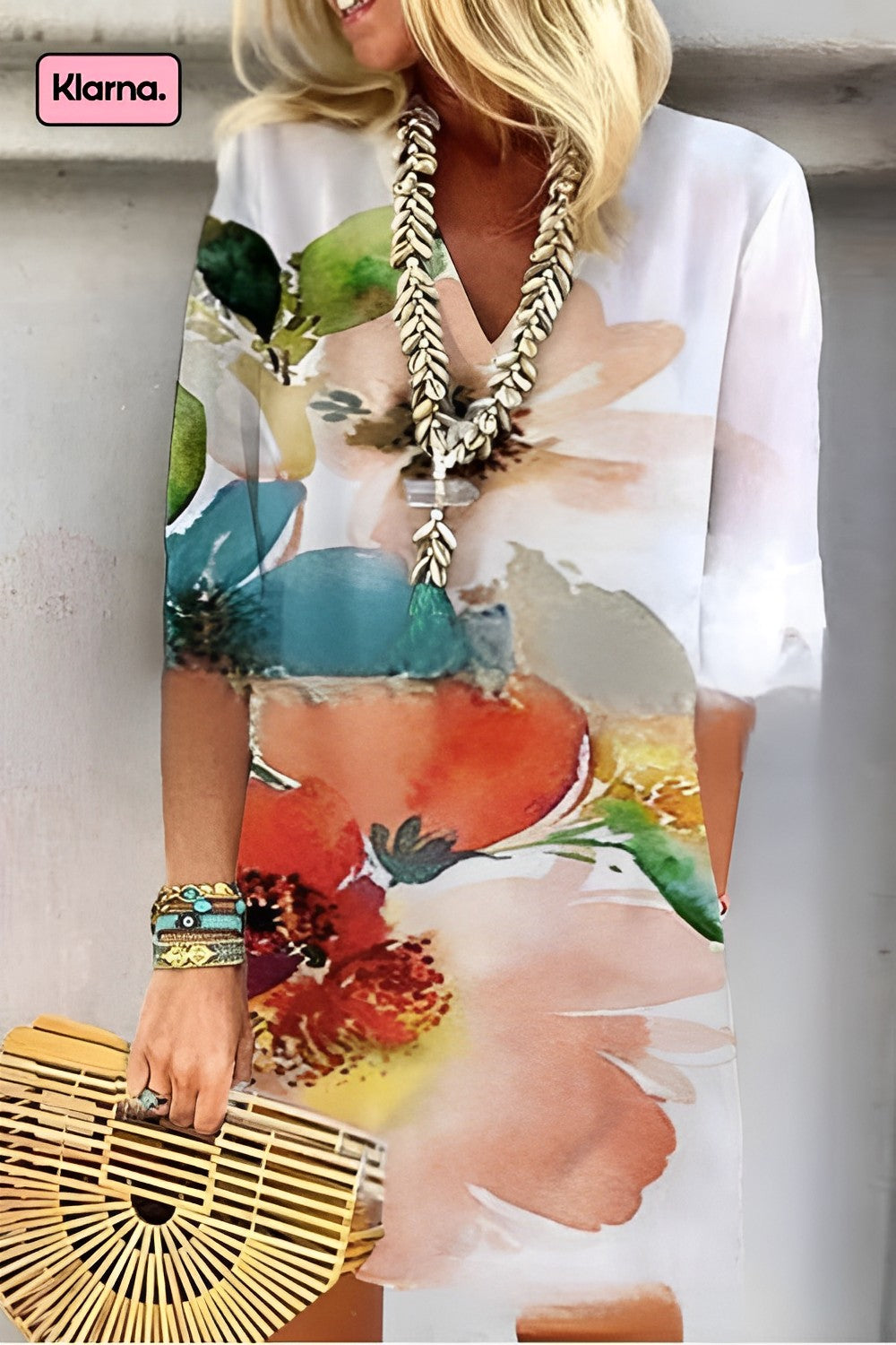 LP | Wide shirt dress with half sleeves