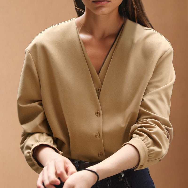 Cine | Lotus silk overlay blouse