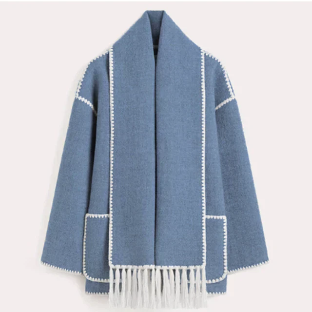 Atidu | Women's Formal Jacket with Scarf Chic and Comfortable
