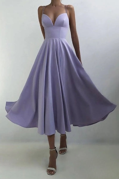 Monroe - Maxi dress with scoop neckline and back without frills
