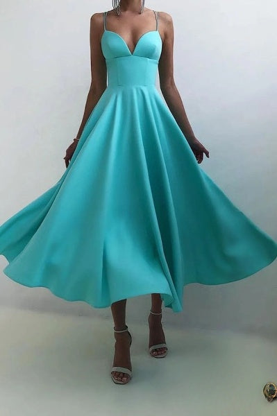 Monroe - Maxi dress with scoop neckline and back without frills